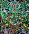 psychedelic green man