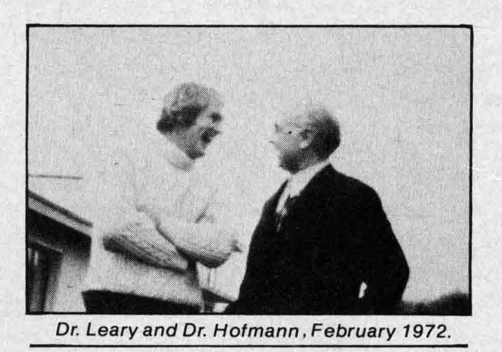 Dr. Leary and Dr. Hofmann, February 1972