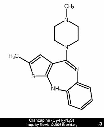 Olanzapine 2D Molecule